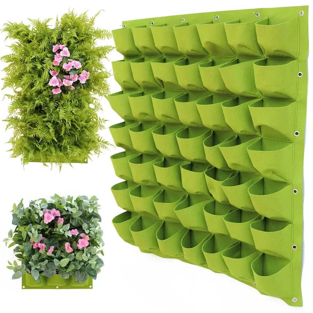 Vertical Planter - NEW Wall Hanging Pockets Planting Bags