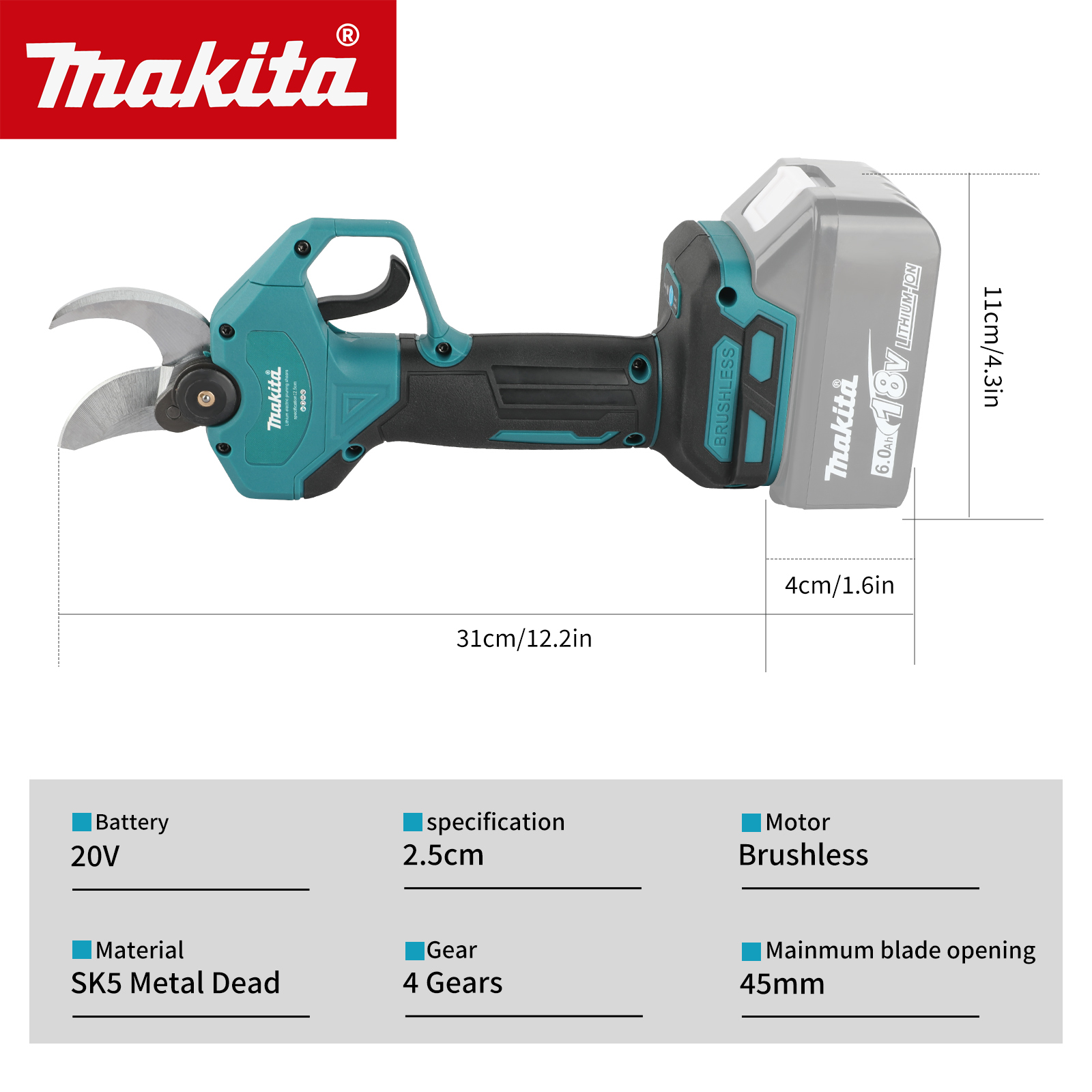 Cordless Electric Pruning Shea - огляд і ціна Pruning Shears