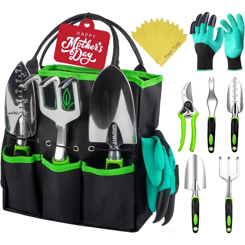 9 Pcs Ergonomic Garden Tool Se - огляд і ціна Trowel Garden Tools