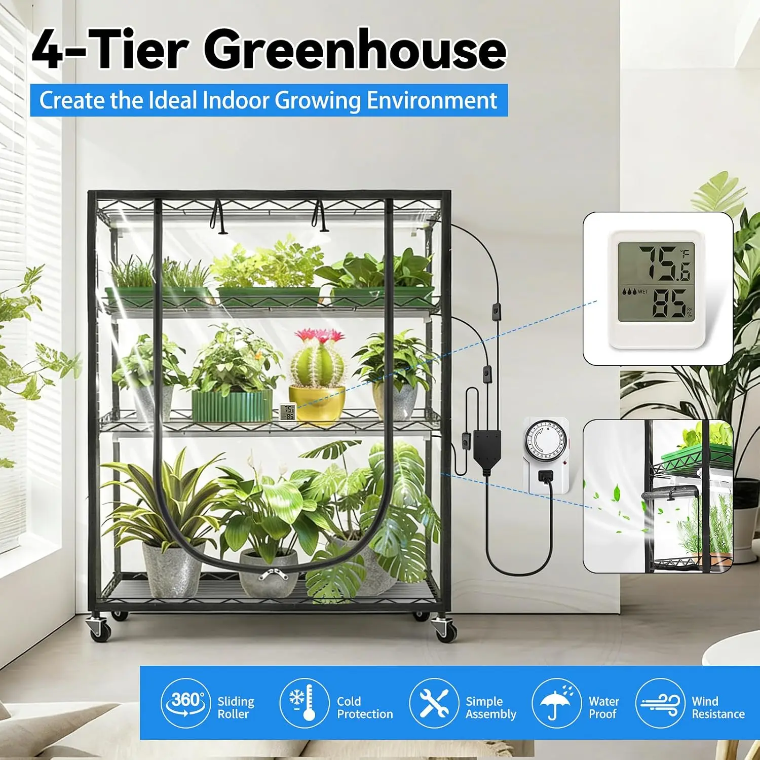 USA StockIndoor Greenhouse wit - огляд і ціна Grow Light Led